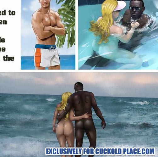 We only ask you to not ejaculate in the pool - Interracial Cuckold