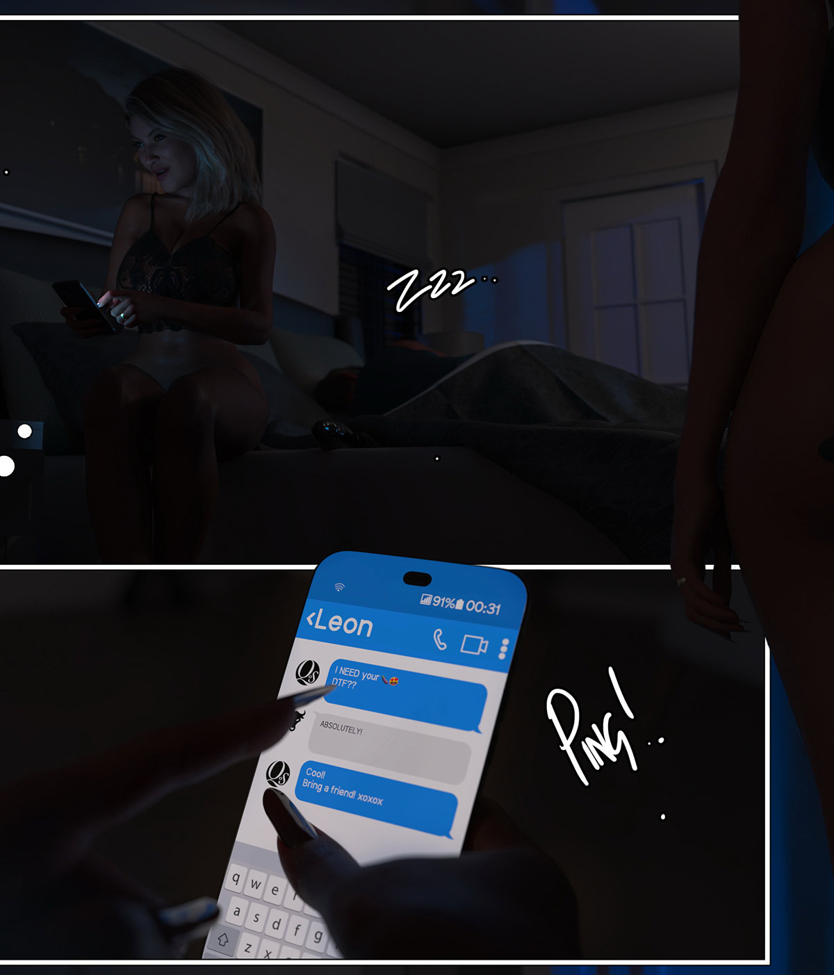 I'm not sure it's safe going out with strange men at this time of night - Black marked 2