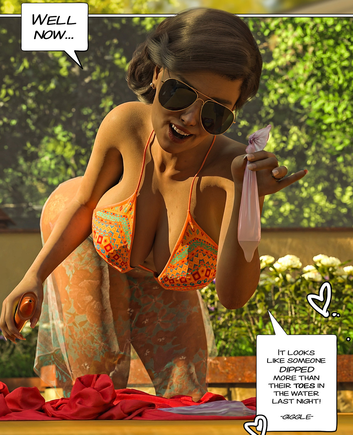 It looks like someone dipped more than their toes in the water last night - Pool dues