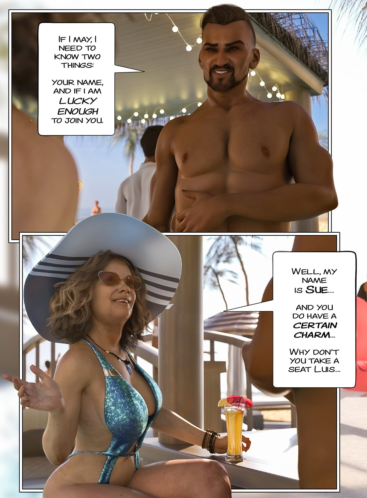 A woman like that should not be drinking alone - That's you, miss sue: Cancun cocktails