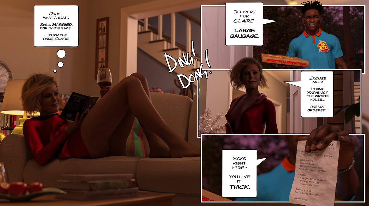 What a slut, she's married, for god's sake - Delivery included, A modern family parody