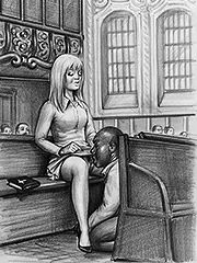 Her husband is gonna smell cock - Interracial art by Janus