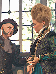 Knelt in the hay with a cock in each hand and a third awaiting her mouth - The ring of the Roman Empress 8 by Tab109